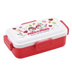 弁当箱 530ml 抗菌ふわっと弁当箱 ペコちゃん おかし （ ランチボックス 食洗機対応 レンジ対応 一段 抗菌 ドーム型 4点ロック 1段 日本