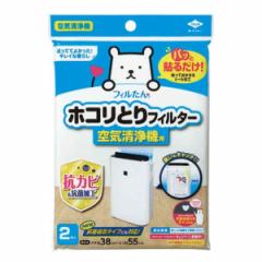 ホコリとりフィルター 空気清浄器用 2枚入り （ ほこり フィルター ホコリ取りフィルター 交換フィルター 取替え用 消臭 抗菌加工 防カビ