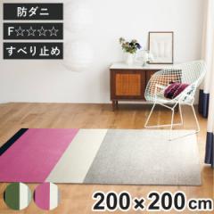 ラグ スミノエ オスロ 200×200cm 防ダニ 床暖房対応 （ 絨毯 マット ラグマット 正方形 床暖対応 防ダニ加工 肌に優しい 清潔 フォース