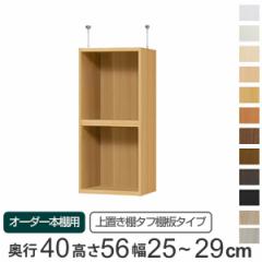 専用 上置き棚 タフ棚板 type56 オーダー本棚 奥行40cm 幅25-29cm用 （ オーダーメイド 天井つっぱり 本棚 多目的ラック セミオーダー 突
