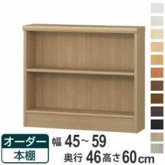 オーダー本棚 標準棚板 幅45-59cm 奥行46cm 高さ60cm （ 収納棚 書棚 本棚 オーダー ラック 壁面収納 書庫 日本製 オーダーメイド 文庫本