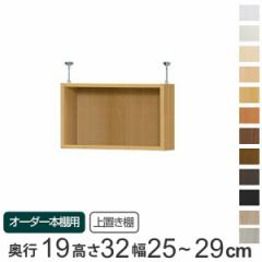 専用 上置き棚 標準棚板 type32 オーダー本棚 奥行19cm 幅25-29cm用 （ オーダーメイド 天井つっぱり 本棚 収納棚 セミオーダー ）