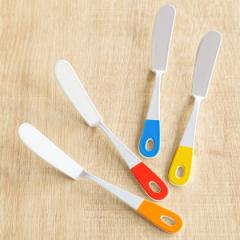 バターナイフ 17cm クルール Couleur ステンレス製 ホーロー 日本製 （ 洋食器 カトラリー 琺瑯 白 ワンポイント バター ジャム マーガリ