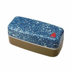 お弁当箱 長角弁当箱 2段 デニム メンズランチ 890ml ブルー （ 弁当箱 ランチボックス 食洗機対応 レンジ対応 タータンチェック 日本製 
