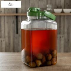 梅酒容器 液体密封容器 S型 4.0L プラスチック製 （ 梅酒びん 梅酒瓶 果実酒瓶 保存容器 密閉保存容器 梅酒用保存容器 果実酒用保存容器 