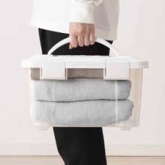 収納ボックス 幅36×奥行27×高さ21cm フタ付き 持ち手付き プラスチック 10個セット （ 収納ケース 収納 衣類 小物 キャスター付き 片開