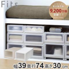収納ケース 幅39×奥行74×高さ30cm Fits フィッツケース アドバンス L 3930 押入れ （ フィッツ 収納 押し入れ 引き出し プラスチック 