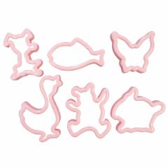 クッキー型 抜き型 6個セット プラスチック製 （ クッキー抜型 クッキーカッター 製菓グッズ 抜型 動物 クッキー抜き型 製菓道具 お菓子