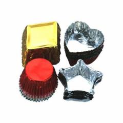 アルミ箔カップ チョコレート型 チョコカップ バラエティー 4種類 20枚入 （ アルミケース アルミ箔型 チョコレートカップ 製菓グッズ ア