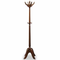 ポールハンガー　クラシック調　Venezia　高さ160cm （ 開梱設置 木製 コートハンガー 収納 リビング収納 アンティーク 欧風 マホガニー 
