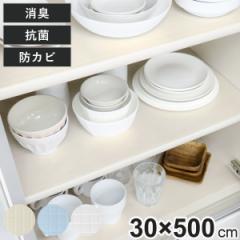 食器棚シート HC消臭棚シート 消臭 抗菌 （ 500×30cm シート 食器棚 防カビ 食器 保護 日本製 棚 奥行30 敷く フリーカット クッション