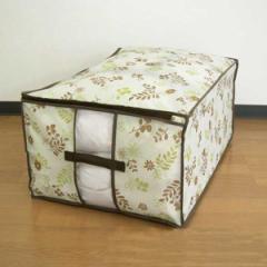 布団袋 羽毛布団袋 幅65×奥行45×高さ30cm 防虫 防ダニ 加工 収納袋 ベルト付き 持ち手付き （ 布団 ふとん 収納 ふとん袋 羽毛ふとん 