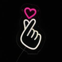 �T�C�����C�g LED Finger Heart �l�I�j�[�T�C�����C�g SLOWER �i �l�I�� ���C�g �C���e���A �C���~�l�[�V���� �w�n�[�g �n�[�g �I�u�W�F 
