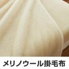 掛け毛布　メリノウール　ウォッシャブル　シングル　140×200cm　アイボリー （ ブランケット 日本製 布団 寝具 洗える ） 