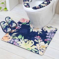 トイレ マット トイレマット 拭ける 撥水 PVCトイレマット マリア 55×60cm 抗菌 （ 防臭 防カビ 水に強い 滑りにくい 洗濯不要 お手入れ