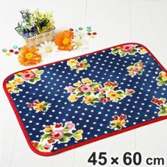 バスマット 45×60cm バスフレンド （ お風呂マット 足拭きマット 滑り止め 洗濯可 浴室マット 洗える 45×60 ビクトリア レース ドット 