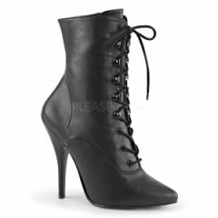 Pleaser SEDUCE-1020 5inch Lace-Up Ankle Boot, Side Zip