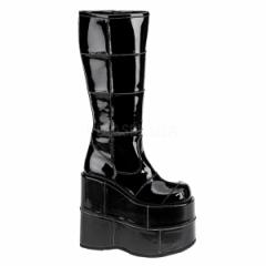 Demonia STACK-301 7inch PF Goth Cyber GoGo Punk Patched Knee BT #Mens/UNISEX 