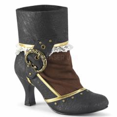 Funtasma MATEY-115 3inch Heel Round Toe Cuffed Ankle Bootie, 2/3 Side Zip