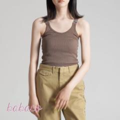 babaco ooR Fine Ribbed Cotton Camisole t@C u Rbg L~\[ fB[X Ci[EFA gbvX BA01-CR6