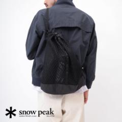 Snow Peak Xm[s[N Double Face Mesh Shoulder Bag One Black _utFCX bV V_[obO ibvTbN bVo