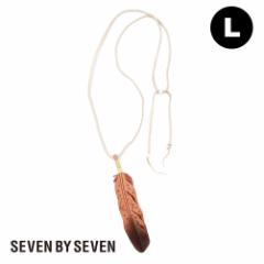 SEVEN BY SEVEN(ZuoCZu)LEATHER CARVING FEATHER COLOR NECKLACE]Large](U[J[BO tFU[ J[ lbNX L)