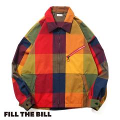 FILL THE BILL�i�t�B���U�r���jBLOCK PLAID DRIZZLER JACKET  �i�u���b�N�v���C�h �h���Y���[�W���P�b�g�j25SS �`�F�b�N�� �u���]�� �V��