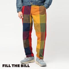 FILL THE BILL�i�t�B���U�r���jBLOCK PLAID TROUSERS�i�u���b�N�v���C�h �g���E�U�[�Y�j25SS �p���c �`�F�b�N�� �X���b�N�X �����Y �t��