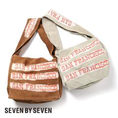 SEVEN BY SEVEN�i�Z�u���o�C�Z�u���jHAND PAINTED LEATHER SHOULDER BAG- Cow split leather -�i�n���h�y�C���g ���U�[�V�����_�[�o�b�O