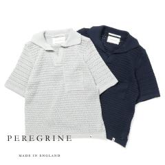 PEREGRINE�i�y���O�����jISLAND CROCHET POLO SHIRT�i�A�C�����h �N���V�F �|���V���c�j�X�L�b�p�[�^�C�v �X�L�b�p�[�|�� �����Y �����Y