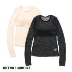 NICENICE MOMENT(�i�C�X�i�C�X ���[�����g)/MESH LS SHELL(���b�V�� �����O�X���[�u �V�F��)/���b�V���g�b�v�X ���b�V�������O�X���[�u 