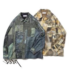 TOLQ�i�g���N�jPrinted Open Collar Shirts�i�v�����e�b�h �I�[�v���J���[�V���c �j�v�����g�l�� �v���l�� �J�� �J�݃V���c �]�ʃv�����g