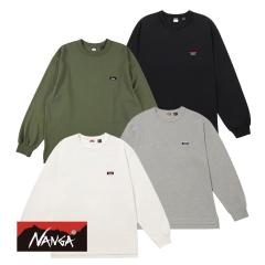 NANGA�i�i���K�jECO HYBRID BOX LOGO EMBROIDERY L/S TEE�i�G�R�n�C�u���b�h �{�b�N�X���S �G���u���C�_���[ �����O�X���[�u�e�B�[�j25AW