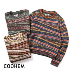 COOHEM(�R�[�w��)/CRAZY FAIR ISLE KNIT P/O(�N���C�W�[ �t�F�A�A�C�� �j�b�g �v���I�[�o�[)/�Z�[�^�[ ���f�B�[�X �����E�[�� �N���V�b�N