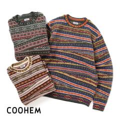 COOHEM�i�R�[�w���jCRAZY FAIR ISLE KNIT P/O�i�N���C�W�[ �t�F�A�A�C���j�b�g �v���I�[�o�[�j�ĕx�@�� yonetomi �t�F�A�A�C�� �t�F�A�A