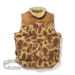 Rocky Mountain Featherbed�i���b�L�[�}�E���e���t�F�U�[�x�b�h�jDOWN VEST HUNTER CAMO�i�_�E���x�X�g �n���^�[�J���j25AW �_�E���x�X�g