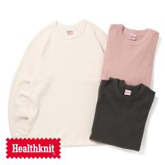 Healthknit�i�w���X�j�b�g�jThermal King Raschel Honeycomb Crewneck L/S�i�T�[�}���L���O ���b�Z���n�j�J�� �N���[�l�b�N�����O�X���[
