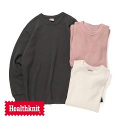 Healthknit�i�w���X�j�b�g�jThermal King Raschel Honeycomb Crewneck L/S (w/Damaged)�i�T�[�}���L���O ���b�Z���n�j�J�� �N���[�l�b�N