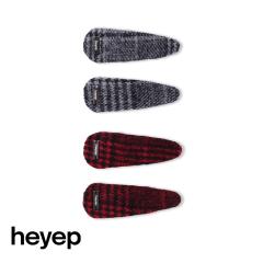 heyep(�w�C�b�v)/Plaid Hair Clips-2 Piece Set(�v���C�h�w�A�N���b�v)/�`�F�b�N�� �w�A�N���b�v �w�A�A�����W �� �`�F�b�N �w�A�s��