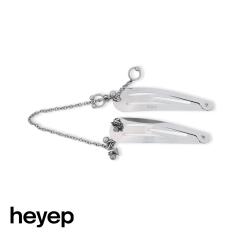 heyep(�w�C�b�v)/Rose & Mini Piercing Hair Clips - 2 Piece Set(���[�Y���~�j�s�A�V���O�w�A�N���b�v)/�w�A�A�N�Z �V���o�[ �w�A�N���b