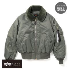 ALPHA INDUSTRIES�i�A���t�@ �C���_�X�g���[�Y�jB-15 FLIGHT JACKET - MOONLOID EXCLUSIVE�iB-15 �t���C�g�W���P�b�g - ���[�����C�h �G