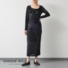 SIMONE WILD(�V���[�l ���C���h)/ROSE DEVORE LONG SLEEVE DRESS(���[�Y �f���H�� �����O �X���[�u �h���X)/���f�B�[�X �x���x�b�g�h���X