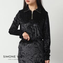 SIMONE WILD(�V���[�l���C���h)/STUD VELVET TROYER(�X�^�b�Y �x���x�b�g �g���C���[)/���f�B�[�X �g�b�v�X �J�b�g�\�[ ���[�h �n�[�t�W