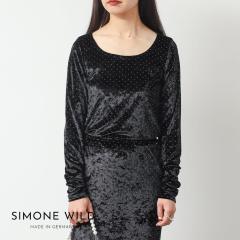 SIMONE WILD(�V���[�l���C���h)/STUD VELVET BASIC LS(�X�^�b�Y �x���x�b�g �x�[�V�b�N �����O�X���[�u)/���f�B�[�X �g�b�v�X �J�b�g�\�[