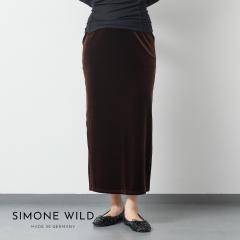 SIMONE WILD(�V���[�l���C���h)/VELVET LOW-WAIST LONG SKIRT(�x���x�b�g ���[�E�G�X�g �����O �X�J�[�g)/�x���A�X�J�[�g �x���x�b�g�X�J