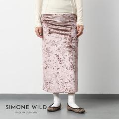 SIMONE WILD(�V���[�l ���C���h)/CRUSHED VELVET LOW-WAIST LONG SKIRT(�N���b�V�� �x���x�b�g ���[�E�G�X�g �����O �X�J�[�g)/���f�B�[
