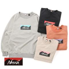 NANGA�i�i���K�jECO HYBRID BOX LOGO SWEATSHIRT�i�G�R�n�C�u���b�h �{�b�N�X���S �X�E�F�b�g�V���c�j��� �X�E�F�b�g �g���[�i�[ ���� 