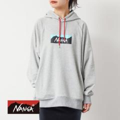NANGA�i�i���K�jECO HYBRID BOX LOGO SWEAT HOODIE�i�G�R�n�C�u���b�h �{�b�N�X���S �X�E�F�b�g�t�[�f�B�j��� �X�E�F�b�g �t�[�h�t�� �p