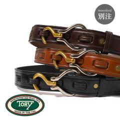 TORY LEATHER �~ MOONLOID�i�g���[���U�[ �~ ���[�����C�h�j EXCLUSIVE HOOK BUCKLE BELT�i�ʒ� �t�b�N�o�b�N���x���g�j1.25�C���` ���U