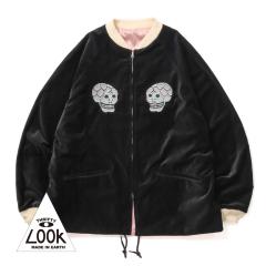 THRIFTY LOOK�i�X���t�e�B�[���b�N�jSNAKE��SKULL SOUVENIR JACKET VELOUR�i�X�l�[�N���X�J�� �X�[�x�j�A�W���P�b�g �x���A�j�x���A �ʒ�